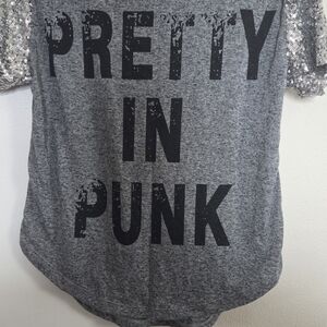 Chic Gray and Silver Women's Blouse